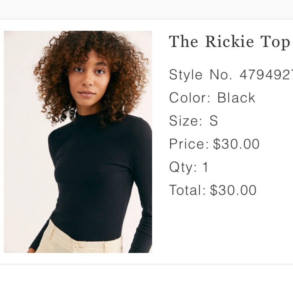 Free People Rickie Top - Black